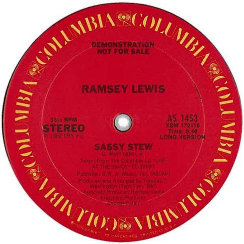 Ramsey Lewis : Sassy Stew (12", Single, Promo)