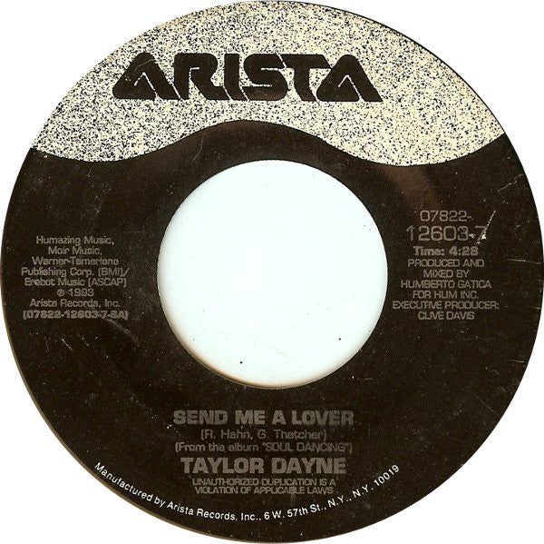Taylor Dayne : Send Me A Lover (7")