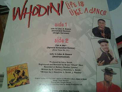 Whodini : Life Is Like A Dance / I'm A Ho (12", Pic)