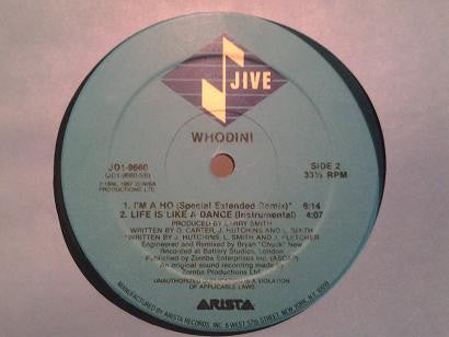 Whodini : Life Is Like A Dance / I'm A Ho (12", Pic)