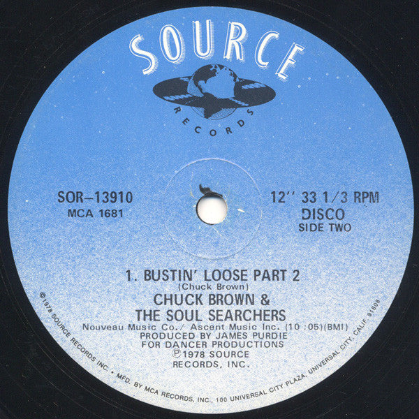 Chuck Brown & The Soul Searchers : Bustin' Loose (12", Glo)