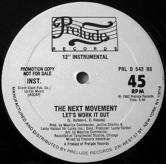 The Next Movement : Let's Work It Out (12", Promo)