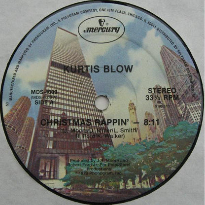 Kurtis Blow : Christmas Rappin' (12", Single, 53 )