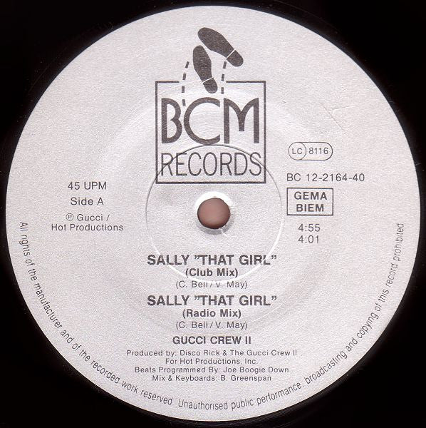 Gucci Crew II : Sally "That Girl" (12", 2nd)