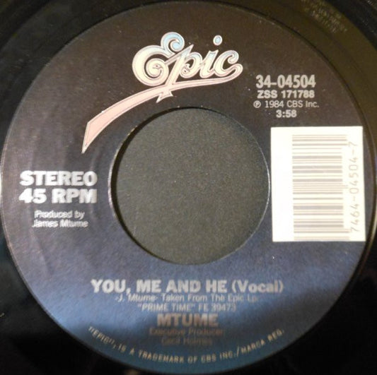 Mtume : You, Me And He (7", Single, Styrene)
