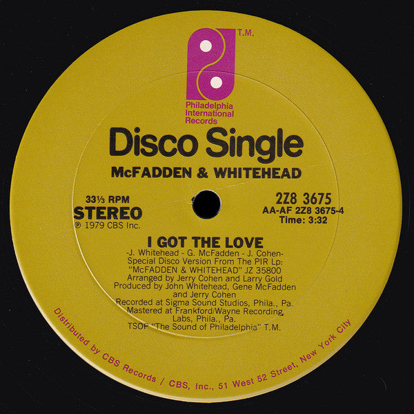 McFadden & Whitehead : Ain't No Stoppin' Us Now (12", Single)