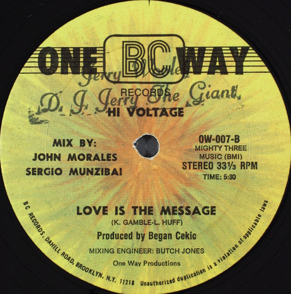 Hi Voltage : Love Is The Message (12", Single)