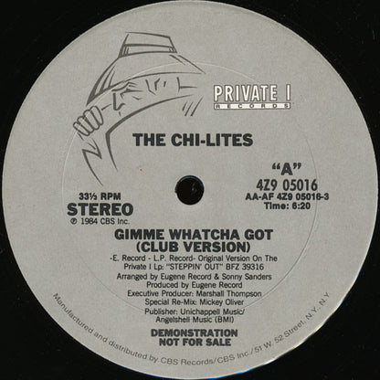 The Chi-Lites : Gimme Whatcha Got (12", Promo)