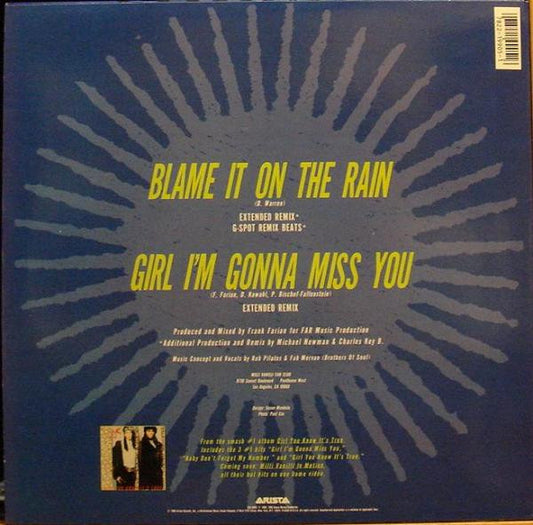 Milli Vanilli : Blame It On The Rain (12")