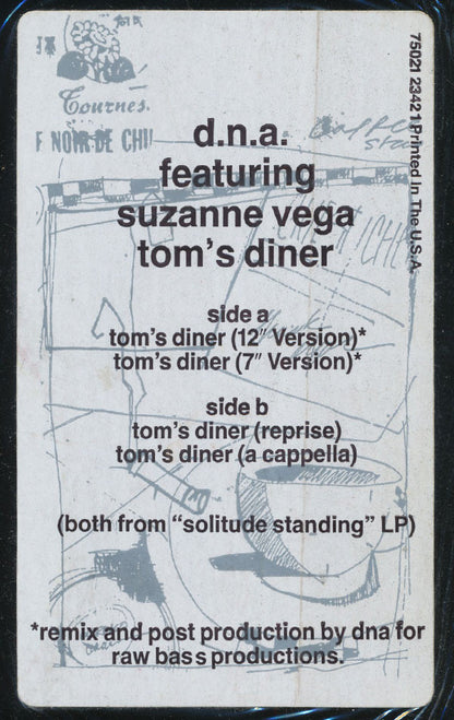 D.N.A.* Featuring Suzanne Vega : Tom's Diner (12", Single, Tra)