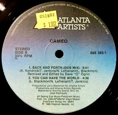 Cameo : Back And Forth (12", Single, 70)
