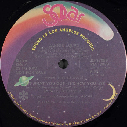 Carrie Lucas : It's Not What You Got (It's How You Use It) (12", Promo)