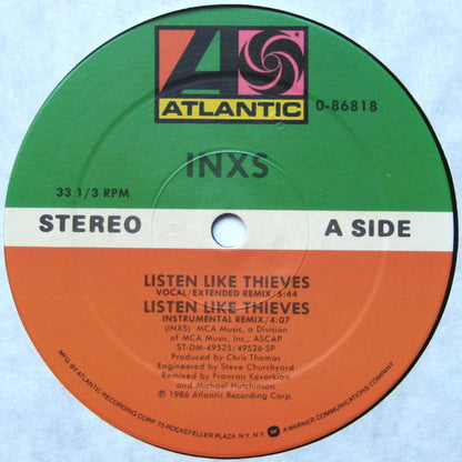 INXS : Listen Like Thieves (Extended Remix) (12", Spe)