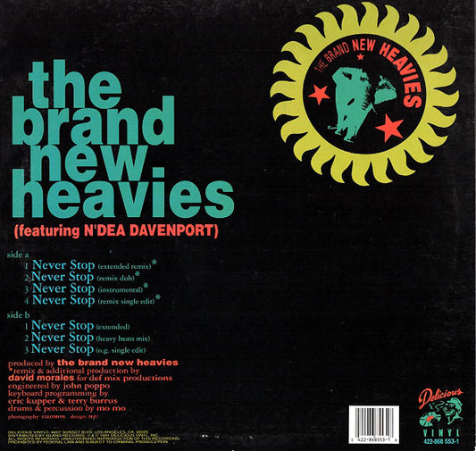The Brand New Heavies Featuring N'Dea Davenport : Never Stop (12")