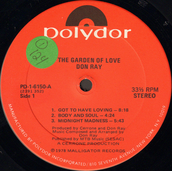 Don Ray : The Garden Of Love (LP, Album, Kee)