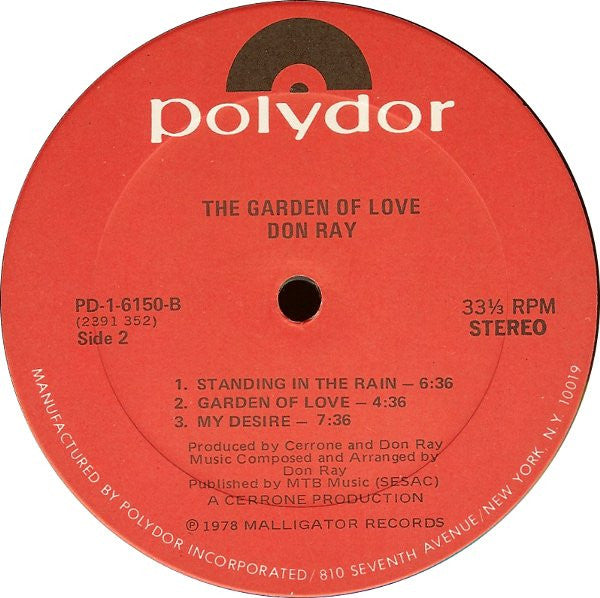Don Ray : The Garden Of Love (LP, Album, Kee)