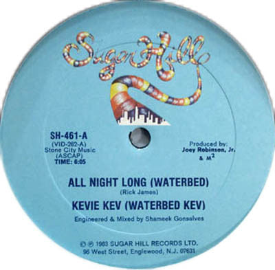 Kevie Kev (Waterbed Kev) : All Night Long (Waterbed) (12")