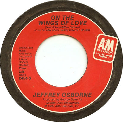 Jeffrey Osborne : On The Wings Of Love (7", Single)