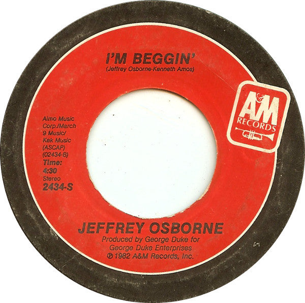 Jeffrey Osborne : On The Wings Of Love (7", Single)