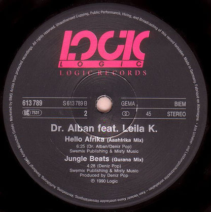 Dr. Alban Featuring Leila K.* : Hello Afrika (12", Maxi)