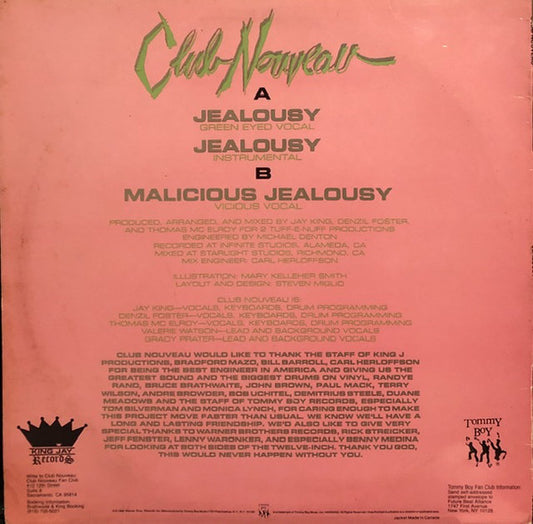 Club Nouveau : Jealousy (12")