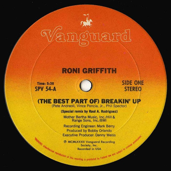 Roni Griffith : (The Best Part Of) Breakin' Up (12", Single, Pit)
