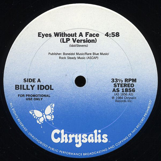Billy Idol : Eyes Without A Face (12", Single, Promo)