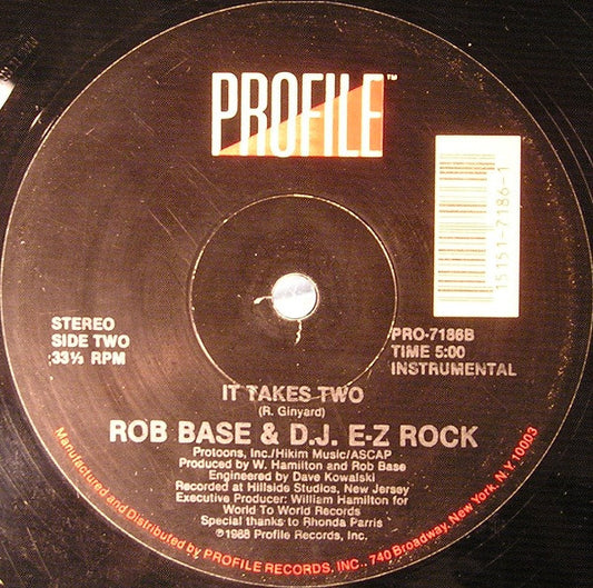 Rob Base & D.J. E-Z Rock* : It Takes Two (12")