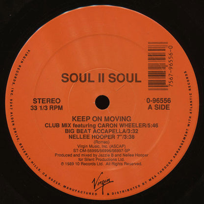 Soul II Soul : Keep On Movin (12", Ora)