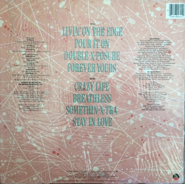 Mason (3) : Livin' On The Edge (LP, Album, S P)