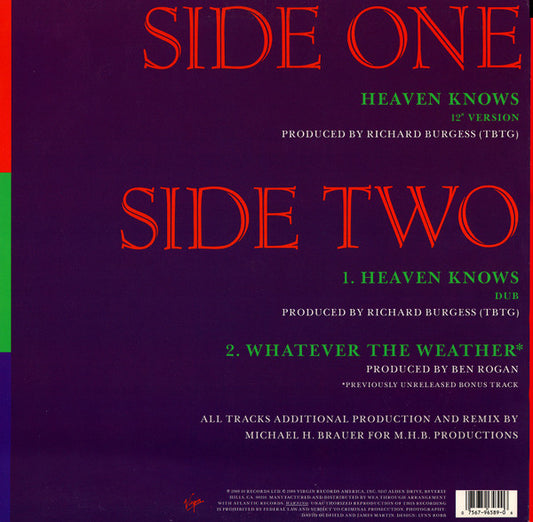 When In Rome : Heaven Knows (12")