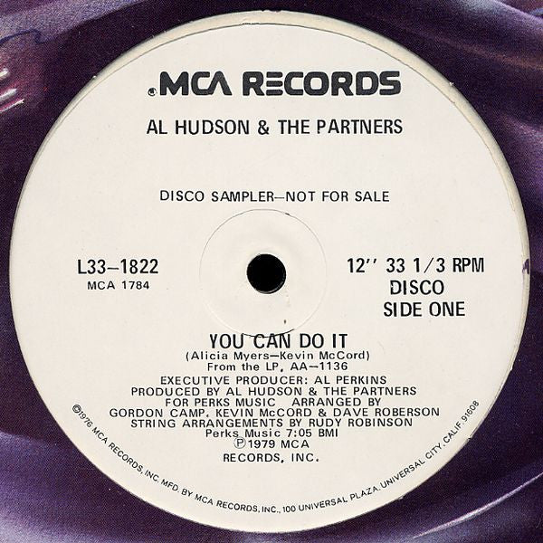 Al Hudson & The Partners : You Can Do It (12", Promo)