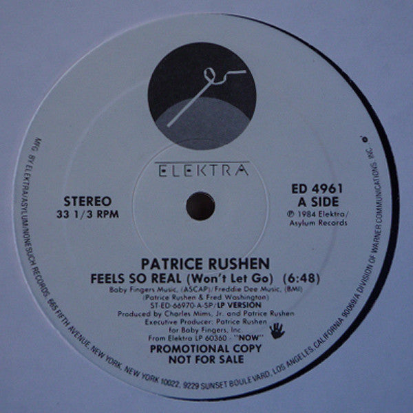 Patrice Rushen : Feels So Real (Won't Let Go) (12", Promo)