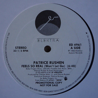 Patrice Rushen : Feels So Real (Won't Let Go) (12", Promo)
