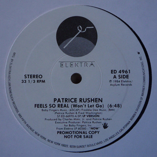 Patrice Rushen : Feels So Real (Won't Let Go) (12", Promo)