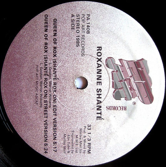 Roxanne Shanté : Queen Of Rox (Shanté Rox On) (12")