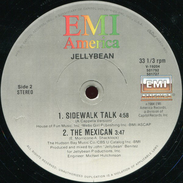 Jellybean* : Sidewalk Talk (12", Single)