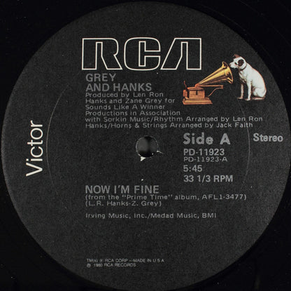 Grey And Hanks : Now I'm Fine (12")