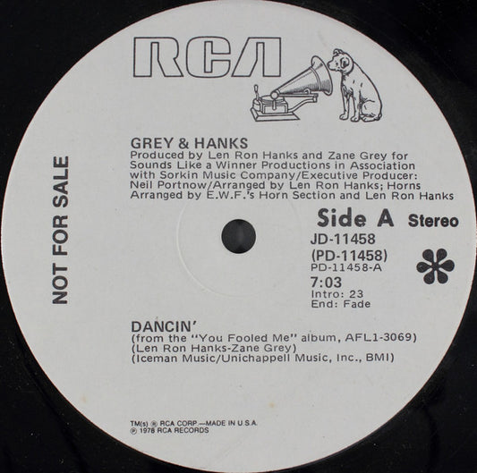 Grey And Hanks : Dancin' (12", Promo)