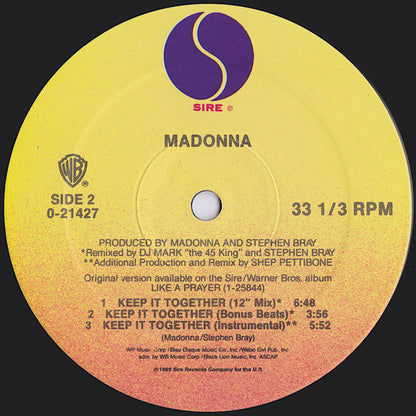 Madonna : Keep It Together (12", Maxi)