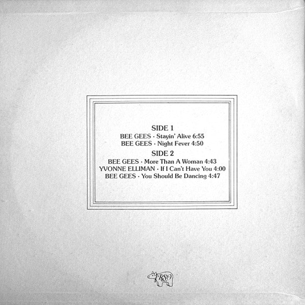 Bee Gees / Yvonne Elliman : Saturday Night Fever (Special Disco Version) (12", Promo)