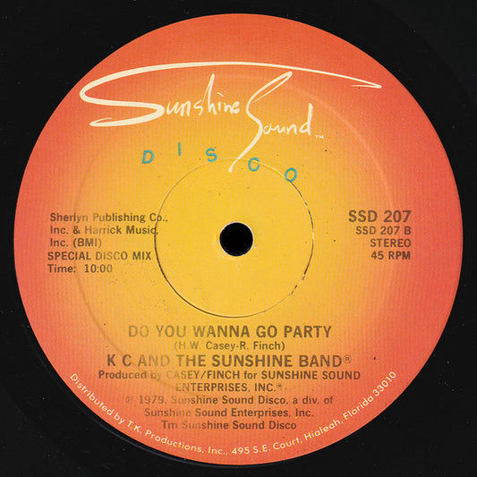 K.C. And The Sunshine Band* : Do You Wanna Go Party (12")