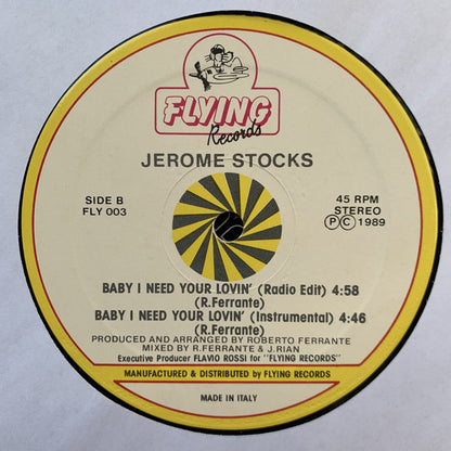 Jerome Stocks : Baby I Need Your Lovin' (12", Maxi)