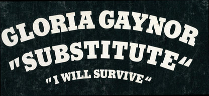 Gloria Gaynor : Substitute / I Will Survive (12", Gol)