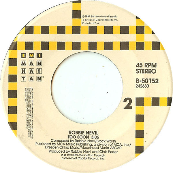 Robbie Nevil : Back On Holiday (7", Single)