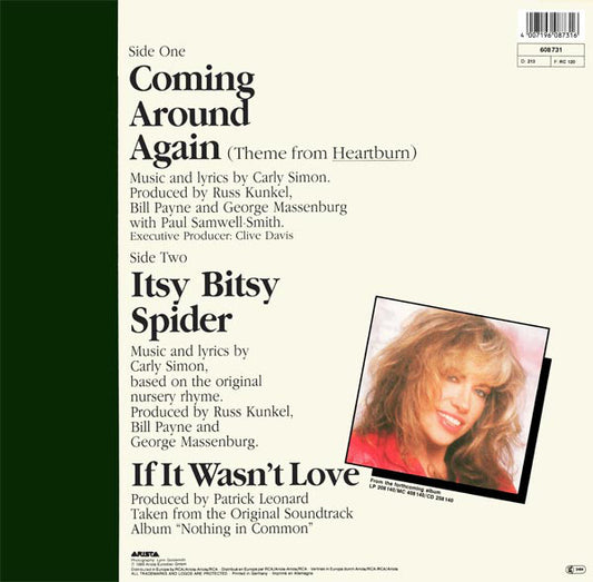 Carly Simon : Coming Around Again (12", Maxi)