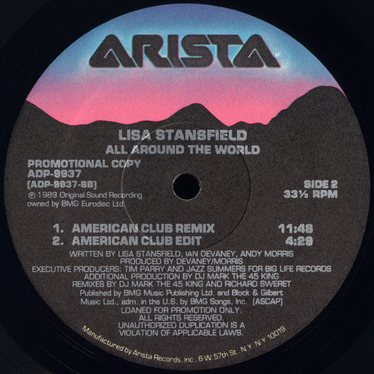 Lisa Stansfield : All Around The World (The Out Of This World Mixes) (12", Promo)