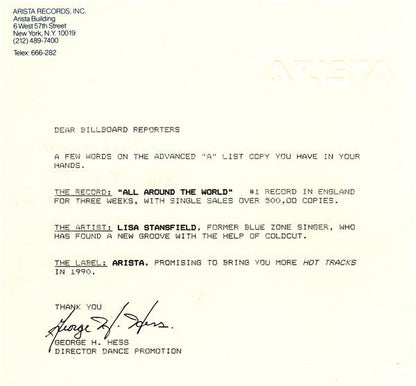 Lisa Stansfield : All Around The World (The Out Of This World Mixes) (12", Promo)