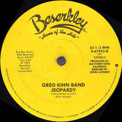 Greg Kihn Band : Jeopardy (12", SP )