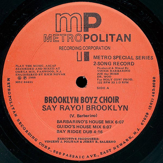 Brooklyn Boyz Choir / In-Heat : Say Rayo! Brooklyn / Luv To Luv U (12")